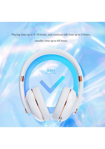 KE22 Kablosuz Bluetooth Kulaklık Hifi Stereo Ses Kulaklık Katlanabilir Kafa Bandı Dahili Mikrofonlu Pirinç Kulaklık-Siyah (Yurt Dışından)