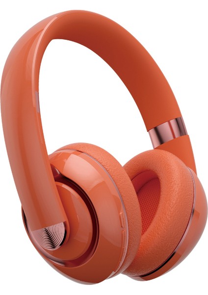 KE22 Kablosuz Bluetooth Kulaklık Hifi Stereo Ses Kulaklık Katlanabilir Kafa Bandı Dahili Mikrofonlu Pirinç Kulaklık-Kırmızı (Yurt Dışından)