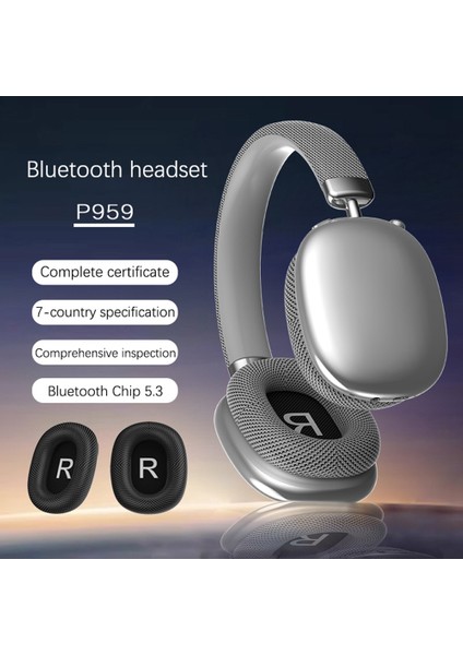 P959 Iphone-Pembe Için Kulak Üstü Kulaklık Kablosuz Bluetooth Oyun Kulaklığı Kulaklık (Yurt Dışından)