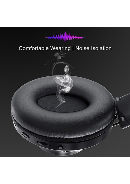 S4000 Kablosuz Bluetooth Kulaklık Kulak Üstü Kulaklık Desteği Tf Kart Fm Radyo (Yurt Dışından)