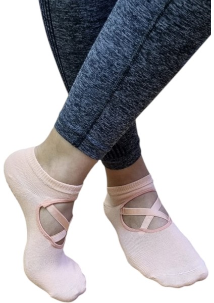 Kadın Pamuklu Kaydırmaz Taban Yoga Pilates Çorabı 6 Renk fırsatları