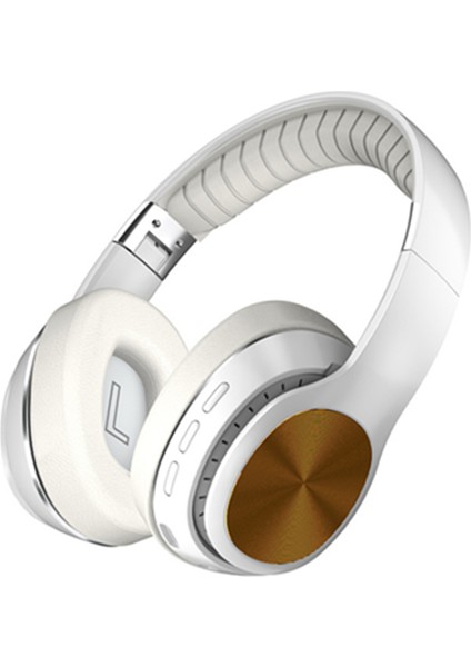 Gürültü Önleyici Kulaklıklar Bluetooth 5.0 Katlanabilir Kulaklık Aşırı Kulak Stereo Pc Cep Telefonları Için Kablosuz Kulaklık-Beyaz (Yurt Dışından)