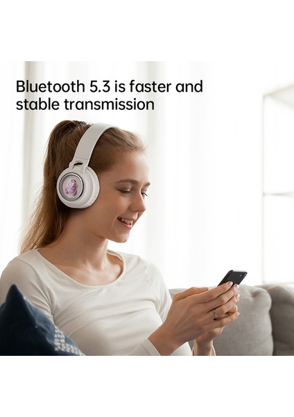 Fıngertıme Q1 Bt5.3 Uzay Kapsülü Kablosuz Kulaklık, Solunum Işığı ile Çocuklar Için Bluetooth Kulaklık-Pembe (Yurt Dışından)