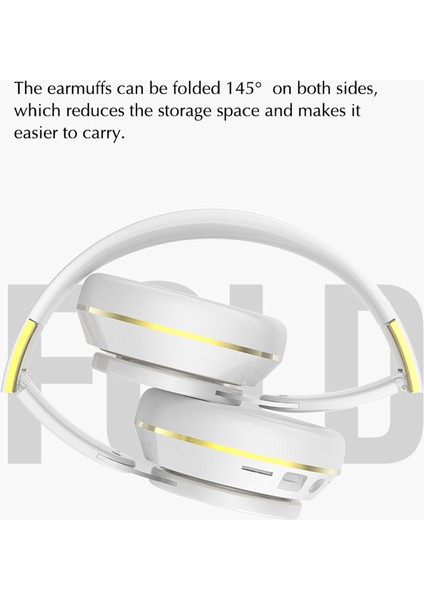 Gn-25 Bas Baş Üstü Kulaklık Stereo Kulaklık Bluetooth Kulaklık, 40MM Titreşimli Diyafram ve 3,5mm Ses Jakı-Siyah (Yurt Dışından)