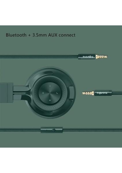 Fıngertıme P1 Katlanabilir Bluetooth Kablosuz Kulaklık Stereo Telefon Pc Müzik Dahili Mikrofonlu Oyun Kulaklığı (Ce Belgeli)-Gri (Yurt Dışından)