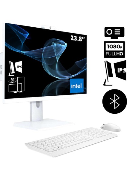 XS101 I5 4570 16GB Ram 256GB SSD 23.8" Webcam + Bluetooth Pivot All In One Bilgisayar