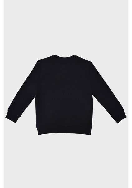 Logolu Streç Pamuklu Bisiklet Yaka Sweat Erkek Çocuk Sweat BNTB21877 fiyatları