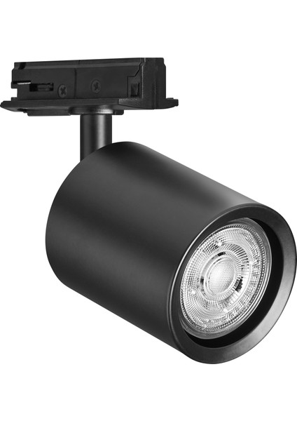 LED 2700K IP20 GU10 Duy Sarı Işık Alüminyum Siyah Kasa İç Mekan Raylı Spot