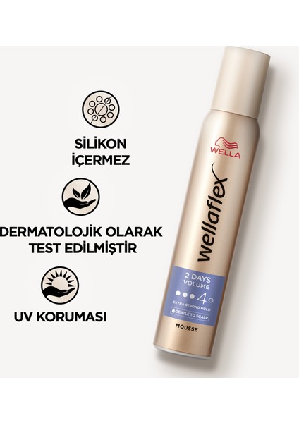 Yeni Wellaflex Saç Köpüğü 200 ml 2 Days Volume