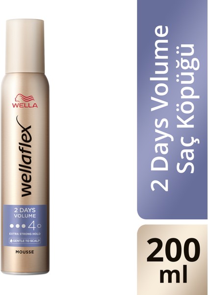 Yeni Wellaflex Saç Köpüğü 200 ml 2 Days Volume