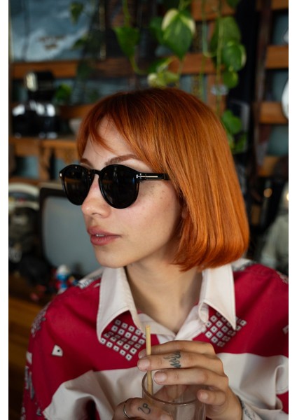 Tyson Siyah Oval Polarize Unisex Güneş Gözlüğü