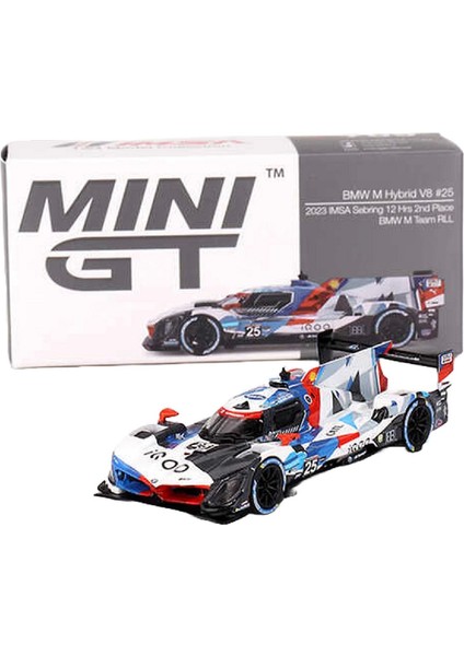 1:64 Diecast Bmw M Hybrid V8 Team Rll 2023 Imsa Sebring 2nd Place Model Araba