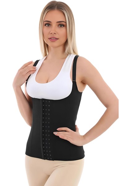 Latex Korse - Ayarlanabilir Askılı, Göbek ve Simit Bölgesi Inceltici, 7 Çelik Balenli, Şekillendirici (Tınky)