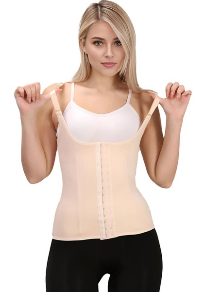 Latex Korse - Ayarlanabilir Askılı, Göbek ve Simit Bölgesi Inceltici, 7 Çelik Balenli, Şekillendirici (Tınky)