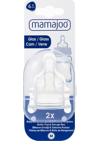 Cam Anti-Kolik Biberon Emzikleri, 6 Ay+, Orta Akışlı, 2li Paket fırsatları