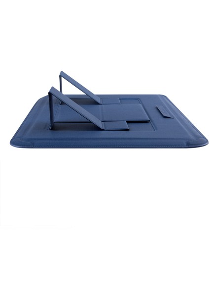 Nıllkın Versatile Plus 15.6-16.1-Inç Dizüstü Bilgisayar Kılıfı Çok Fonksiyonlu Litchi Doku Pu Deri Soğutma Standı Notebook Çantası Mouse Pad Fonksiyonlu-Mavi (Yurt Dışından)