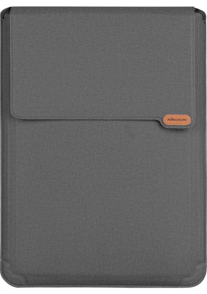 Nıllkın Versatile Plus 15.6-16.1-Inç Dizüstü Bilgisayar Kılıfı Çok Fonksiyonlu Litchi Doku Pu Deri Soğutma Standı Notebook Çantası Mouse Pad Fonksiyonlu-Gri (Yurt Dışından)