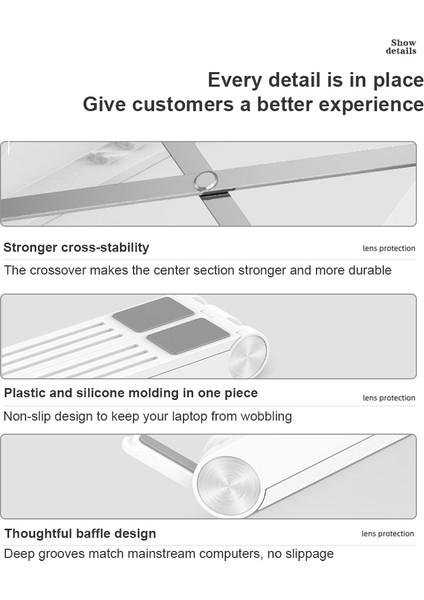 Çıkarılabilir Soğutma Fanlı Katlanabilir Dizüstü Bilgisayar Sehpası Açısı Ayarlanabilir Dizüstü Bilgisayar Tutacağı (Yurt Dışından)