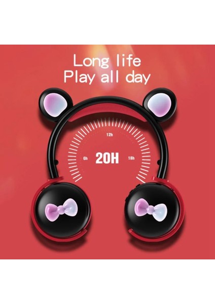 Bk7 Sevimli Ayı Kablosuz Bluetooth Kulaklık Karikatür LED Işık Aux-In Kulak Içi Kulaklık Çocuklara Hediye (Ce Belgeli) - Gök Mavisi/beyaz (Yurt Dışından) modelleri