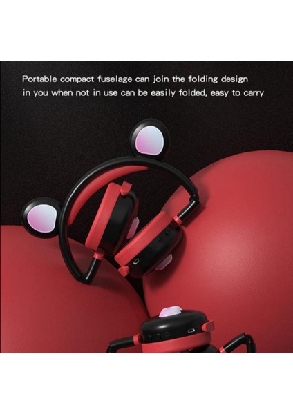 Bk7 Sevimli Ayı Kablosuz Bluetooth Kulaklık Karikatür LED Işık Aux-In Kulak Içi Kulaklık Çocuklara Hediye (Ce Belgeli) - Gök Mavisi/beyaz (Yurt Dışından) indirimleri