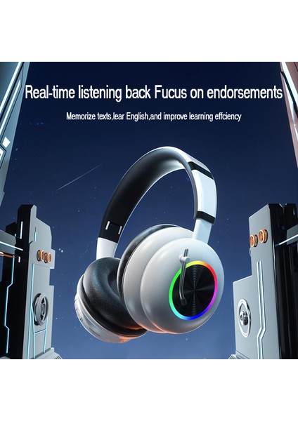 Ke-29 Kulak Üstü Kablosuz Bluetooth Kulaklık Rgb Işıklı Oyun Müzik Mikrofonlu Kulaklık-Mavi (Yurt Dışından) fiyatları