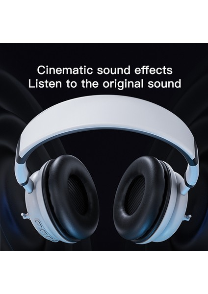 Ke-29 Kulak Üstü Kablosuz Bluetooth Kulaklık Rgb Işıklı Oyun Müzik Mikrofonlu Kulaklık-Mavi (Yurt Dışından) modelleri