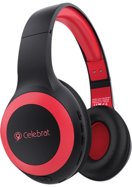 Celebrat/yıson A23 Bluetooth 5.0 Kulaklık Kablosuz Gürültü Önleyici Kulaklık Tf Kartını -Kırmızı (Yurt Dışından)