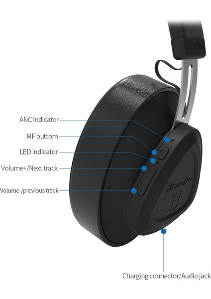 Bluedıo Tm Kablosuz Bluetooth Kulaklık Stereo Kulaklık-Siyah (Yurt Dışından)