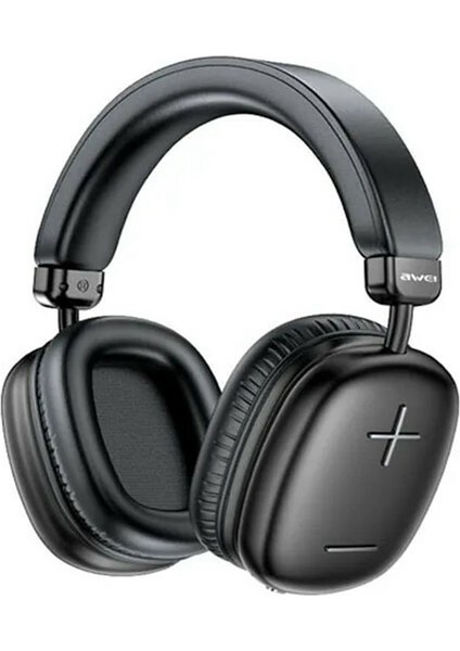 Aweı At6 Kablosuz Bluetooth Oyun Kulaklığı 3.5mm Aux Kablolu Kulaklık Kulaklık-Siyah (Yurt Dışından)