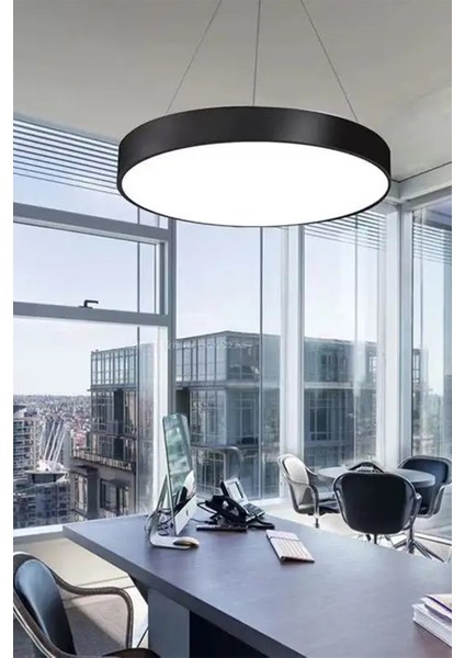 Modern Yüksek Aydınlatmalı Sarkıt LED Avize, Kumandalı Avize, 3 Renk Aydınlatmalı,ofis,salon Avizesi fırsatları