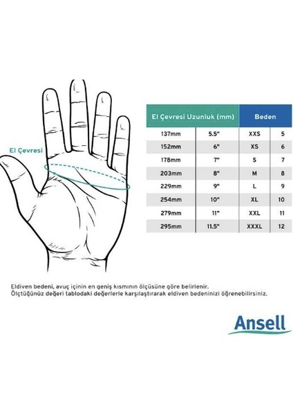 Gıda Uyumlu Yeşil Nitril Pudrasız Kullan At Muayene Eldiveni Ansell 92-600 - 100 Adet - Antistatik 8.5-9 Numara Large modelleri