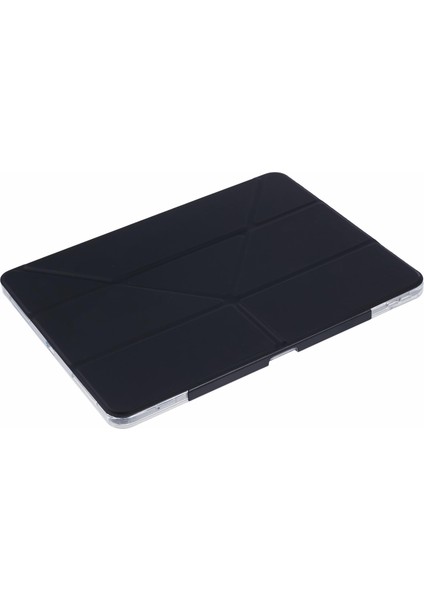 iPad Air 13(2024)/IPAD Pro 12.9(2022)/(2021)/(2020)/(2018)CASE Origami Standlı Deri Tablet Kılıfı-Siyah (Yurt Dışından)