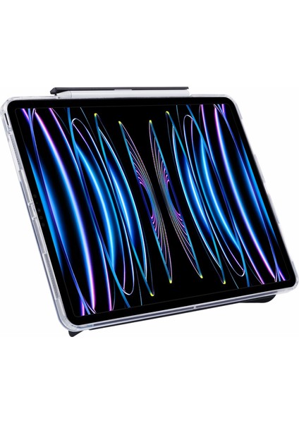 iPad Air 13(2024)/IPAD Pro 12.9(2022)/(2021)/(2020)/(2018)CASE Origami Standlı Deri Tablet Kılıfı-Siyah (Yurt Dışından)