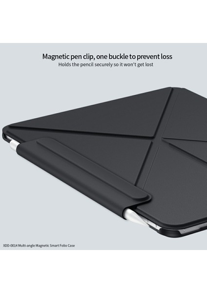 iPad Air 11(2024)/AIR(2022)/(2020)CASE Pu Deri Çok Açılı Stand Akıllı Tablet Kılıfı Kalem Tutuculu-Pembe (Yurt Dışından)