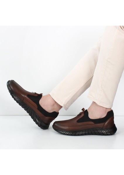 Erkek Taba Kalın Tabanlı Deri Günlük Ayakkabı fiyatları