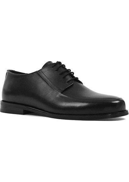 Erkek Siyah Bağcıklı Deri Klasik Ayakkabı modelleri