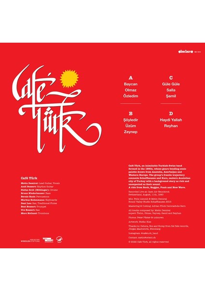 Cafe Türk - Live In Neunkirch 1990 (2 Plak)