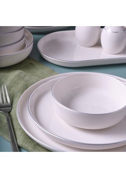 Bilbao 54 Parça 12 Kişilik Yemek Takımı Gümüş Yaldız 220 modelleri