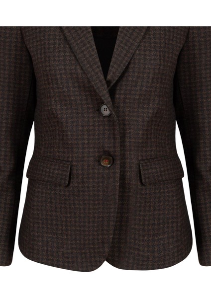 Vatkalı Slim Fit Ceket - Kahve