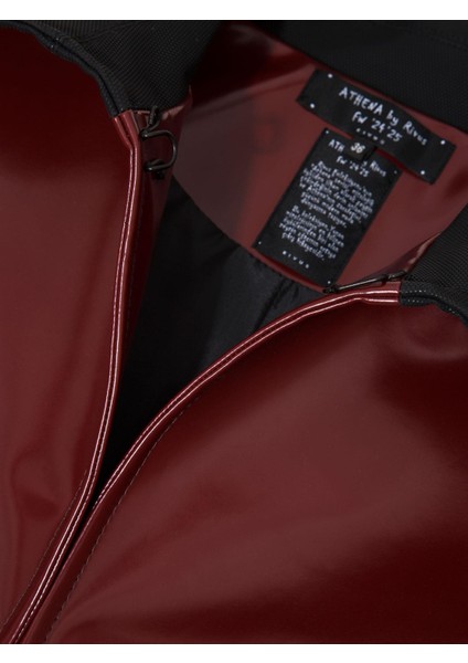Zeytin Çekirdeği Oversize Ceket - Bordo