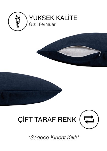 Home Daily Series Uzay Mavisi Rengi Kırlent Yastık Kılıfı
