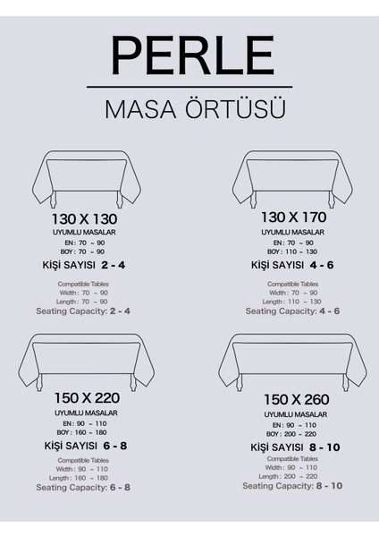 Daily Series Kadife Dokulu Beyaz Masa Örtüsü