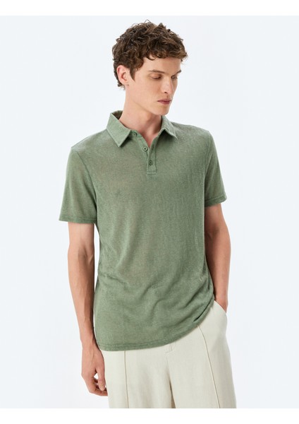 Kısa Kollu Yarı Transparan Polo Yaka Tişört modelleri