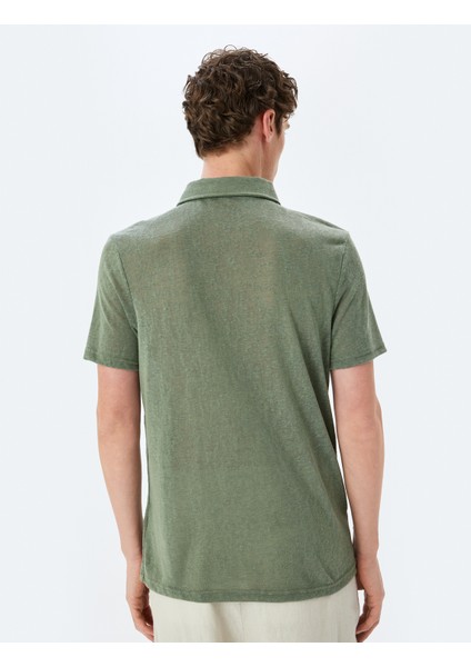 Kısa Kollu Yarı Transparan Polo Yaka Tişört fırsatları