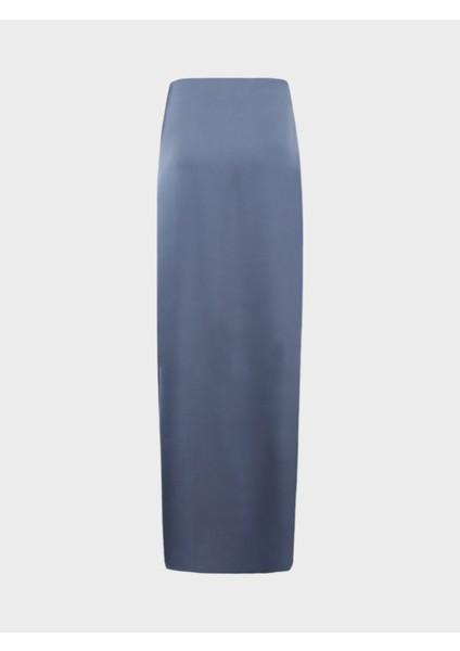 Beli Lastikli Maxi Boy Saten Etek - Mavi indirimleri