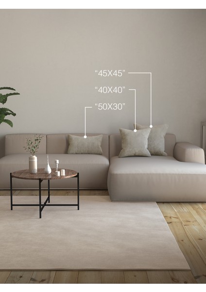 Kadife Dokulu Keten Renk Kırlent Yastık Kılıfı Freedom Serisi Punch Için Uygun modelleri