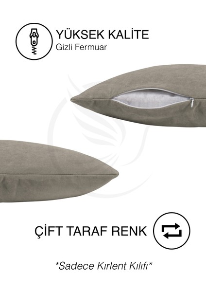 Kadife Dokulu Keten Renk Kırlent Yastık Kılıfı Freedom Serisi Punch Için Uygun indirimleri