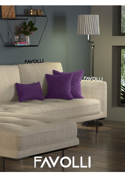 Kadife Dokulu Erik Moru Kırlent Kılıfı Dream Serisi Punch Için Uygun Gizli FERMUAR50 x 30 cm fiyatları