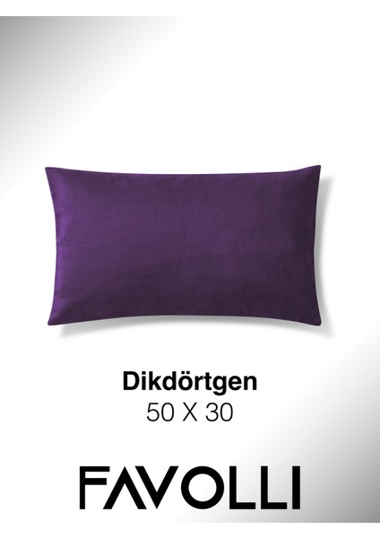 Kadife Dokulu Erik Moru Kırlent Kılıfı Dream Serisi Punch Için Uygun Gizli FERMUAR50 x 30 cm