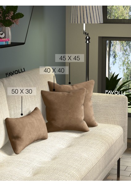 Kadife Dokulu Antik Pirinç Renk Kırlent Kılıfı Dream Serisi Punch Için Uygun Gizli FERMUAR50 x 30 cm